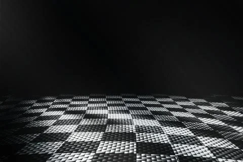 Carbon fiber background. checkered pattern. 3d illustration material design. Stock Illustration