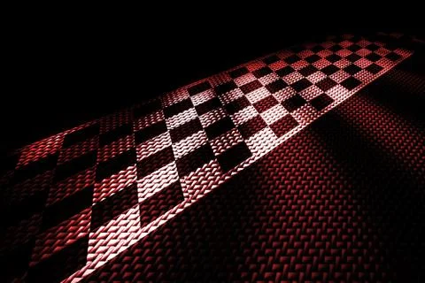 Carbon fiber background. checkered pattern. 3d illustration material design. Stock Illustration