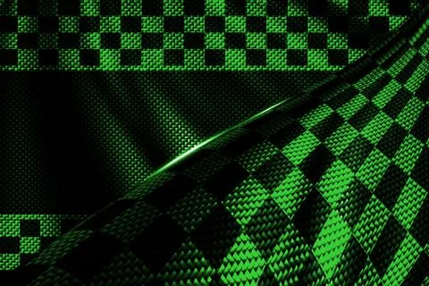 Carbon fiber background. checkered pattern. 3d illustration material design. Stock Illustration