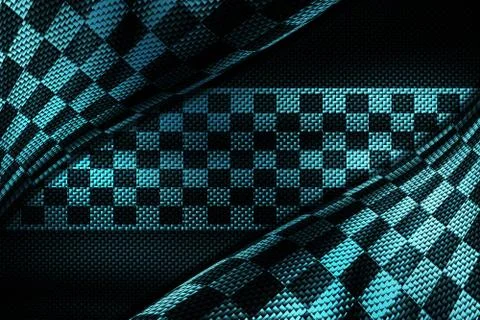 Carbon fiber background. checkered pattern. 3d illustration material design. Stock Illustration