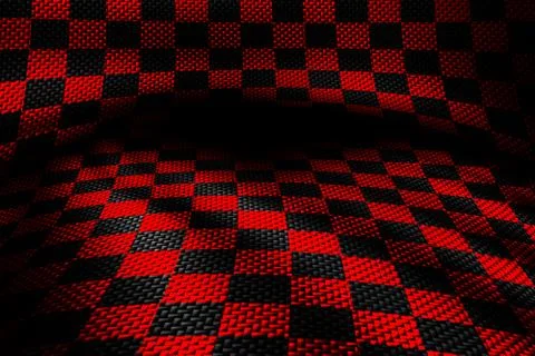 Carbon fiber background. checkered pattern. 3d illustration material design. Stock Illustration
