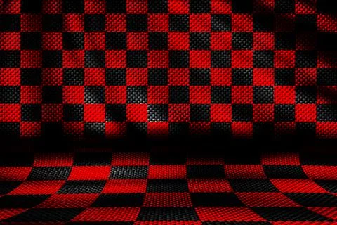 Carbon fiber background. checkered pattern. 3d illustration material design. Stock Illustration