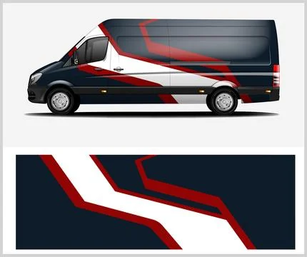 Carbon fiber patterns, Car Wrap mockups with Vector Design Stock Illustration