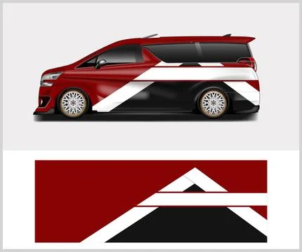Carbon fiber patterns, Car Wrap mockups with Vector Design Stock Illustration