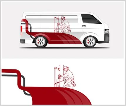 Carbon fiber patterns, Car Wrap mockups with Vector Design Stock Illustration