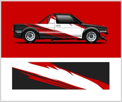 Carbon fiber patterns, Car Wrap mockups with Vector Design Stock Illustration