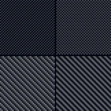 Carbon fiber seamless patterns set Stock Illustration