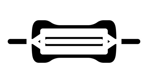 Carbon film resistor electronic component glyph icon animation Stock Footage 326745447