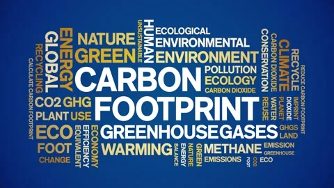 Carbon Footprint animated word cloud,ani... | Stock Video | Pond5