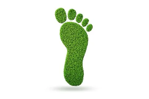 Carbon footprint concept - 3d rendering Stock Illustration