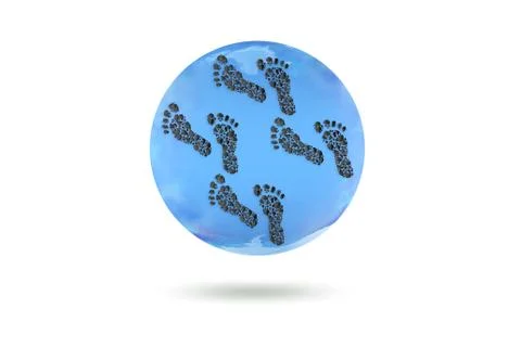 Carbon footprint concept - 3d rendering イラスト素材