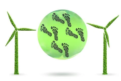 Carbon footprint concept - 3d rendering Stock-Illustration