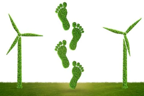Carbon footprint concept - 3d rendering Stock-Illustration