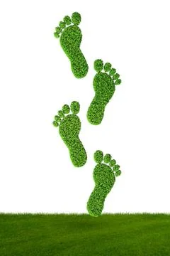 Carbon footprint concept - 3d rendering Stock-Illustration