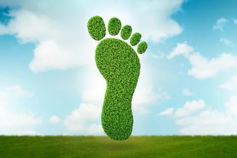 Carbon footprint concept - 3d rendering Stock-Illustration