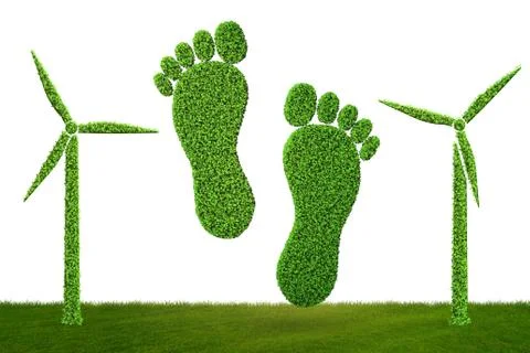 Carbon footprint concept - 3d rendering Stock Illustration