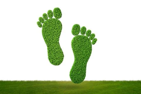 Carbon footprint concept - 3d rendering Stock Illustration