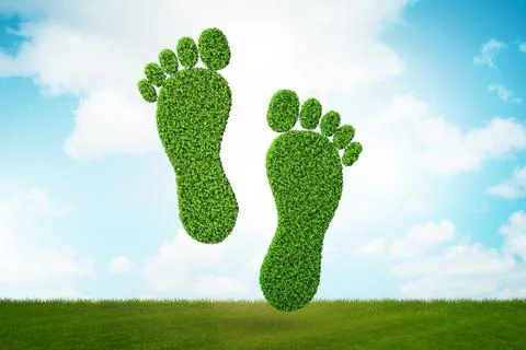 Carbon footprint concept - 3d rendering Stock-Illustration