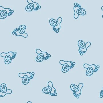 Carbon footprint environmental line vector seamless pattern Illustrazione stock