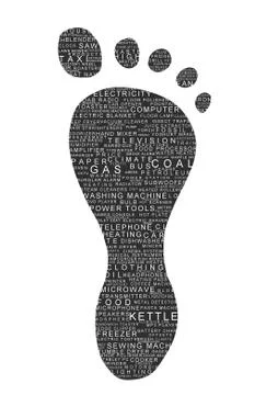 Carbon Footprint Stock Illustration
