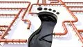 Carbon footprint oil orange pipeline pipe line foot print oil climate change 4k 4k or 4k+ Resolution