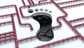 Carbon footprint oil red pipeline pipe line foot print oil climate change 4k 4k or 4k+ Resolution