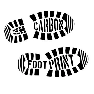 Carbon Footprint Shoeprints Stock Illustration