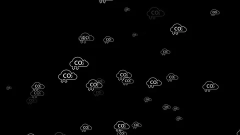 Carbon free concept. Carbon dioxide icon. Man touching Carbon dioxide icon... Stock Footage 291945862