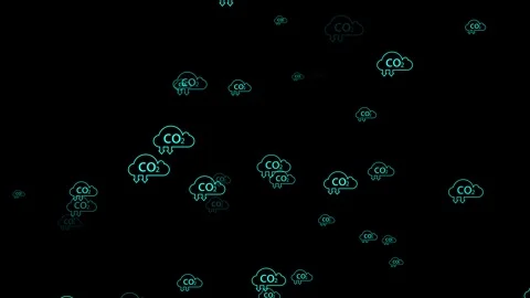 Carbon free concept. Carbon dioxide icon. Man touching Carbon dioxide icon... Stock Footage 291945867