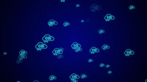 Carbon free concept. Carbon dioxide icon. Man touching Carbon dioxide icon... Stock Footage 291945876