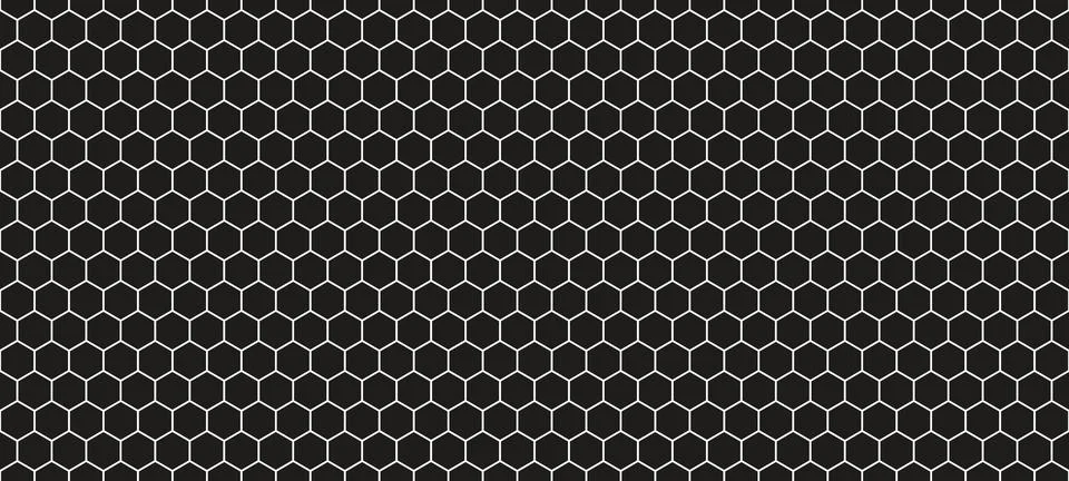 Carbon honeycomb weave pattern. Hexagonal fiber net black bg. Mosaic geomet.. Stock Illustration