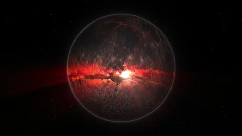 Carbon Lava Exoplanet Seamless Loop Stock Footage 287464250