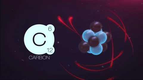 CARBON Molecule Video stock 80264668