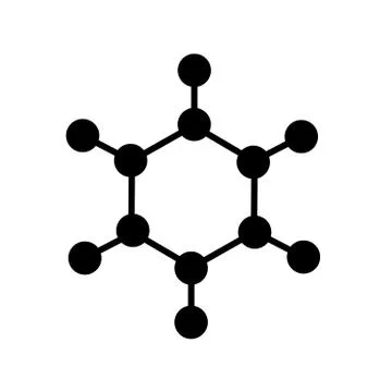 Carbon molecule icon on white background. molecule sign. flat style. Stock Illustration
