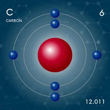 Carbon molecule Illustrazione stock