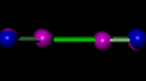 Carbon Molecules With Alpha Channel Vídeos de archivo 157574