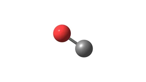 Carbon monooxide molecule video rotating Stock Footage 123904930