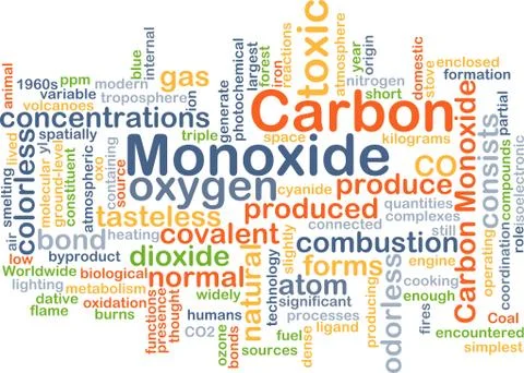 Carbon monoxide background concept Stock Illustration