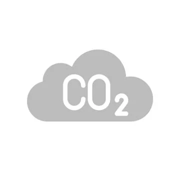 Carbon monoxide on cloud, Flat vector icon イラスト素材