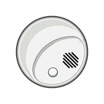 Carbon monoxide detector sensing dangerous gas at home Ilustración de archivo