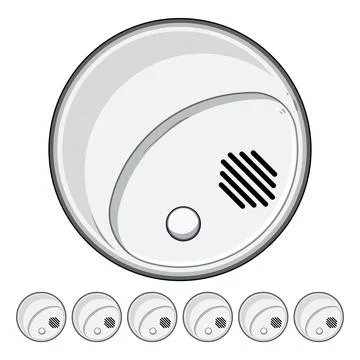 Carbon monoxide detector sensing dangerous gas at home Ilustración de archivo