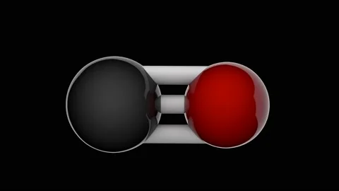 Carbon monoxide. Formula CO. Black background Video stock 154806360