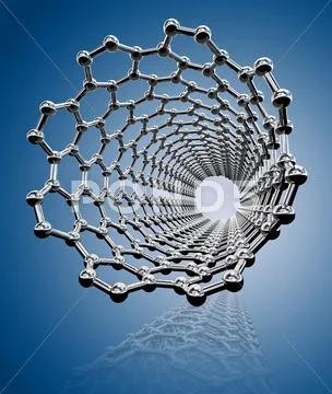 Carbon nanotube, artwork Stock Illustration