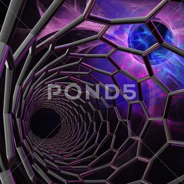 Carbon nanotube, artwork Stock Illustration