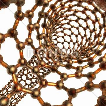 Carbon nanotube, artwork Stock Illustration