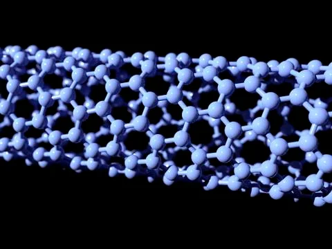 Carbon nanotube, artwork Illustrazione stock