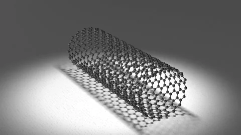 Carbon nanotube atom molecular structure... | Stock Video | Pond5