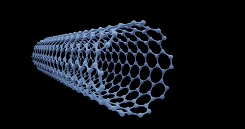 Carbon Nanotubes. 3d render Stock Footage 256758743