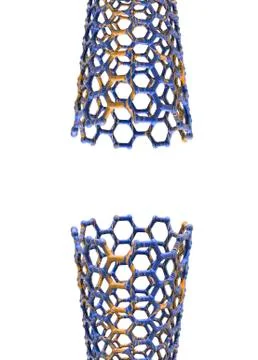 Carbon nanotubes, artwork イラスト素材