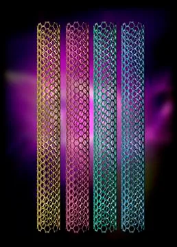 Carbon nanotubes, artwork Stock Illustration